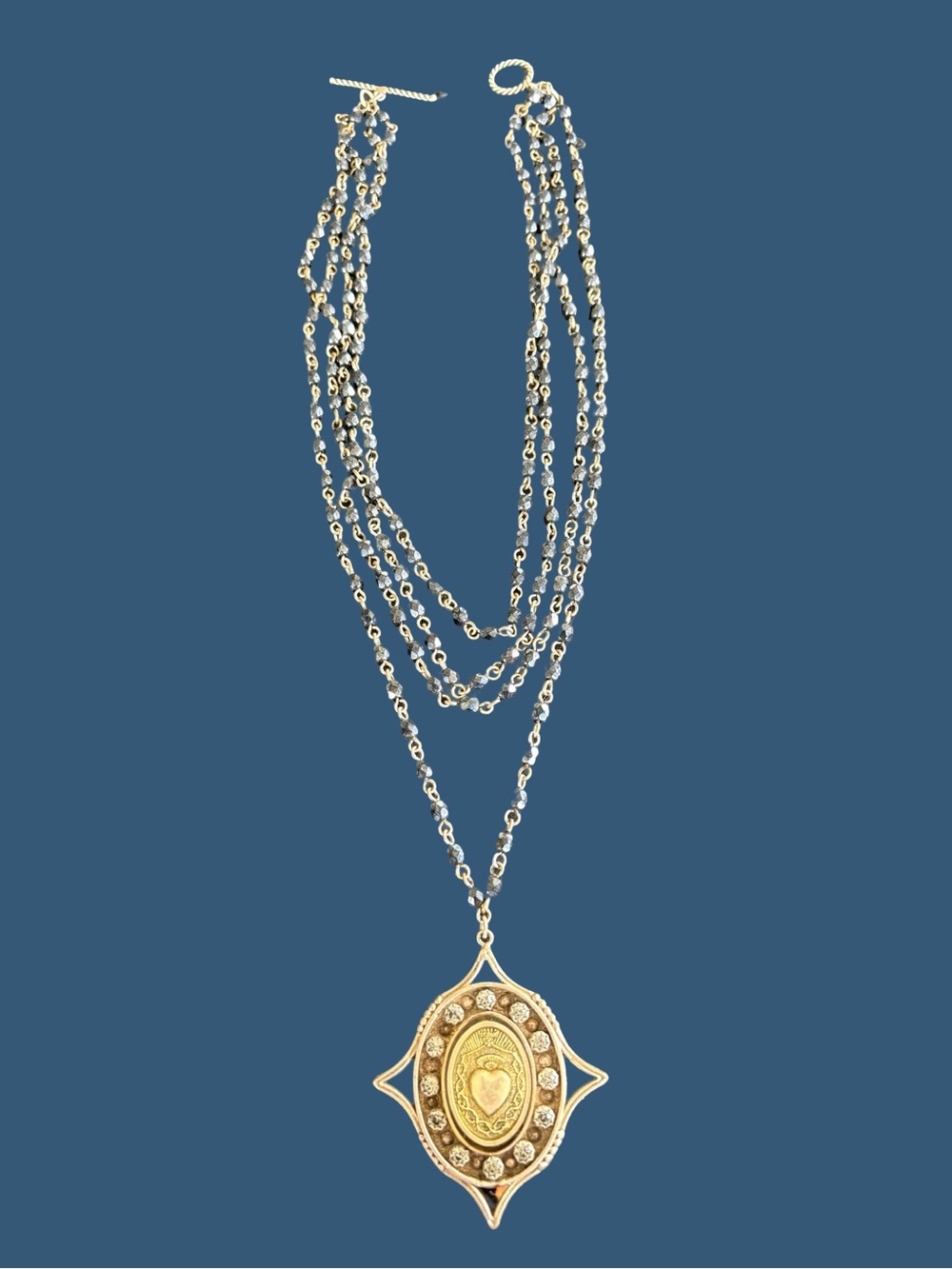 Virgins Saints & Angels Gold Layered Medallion Necklace